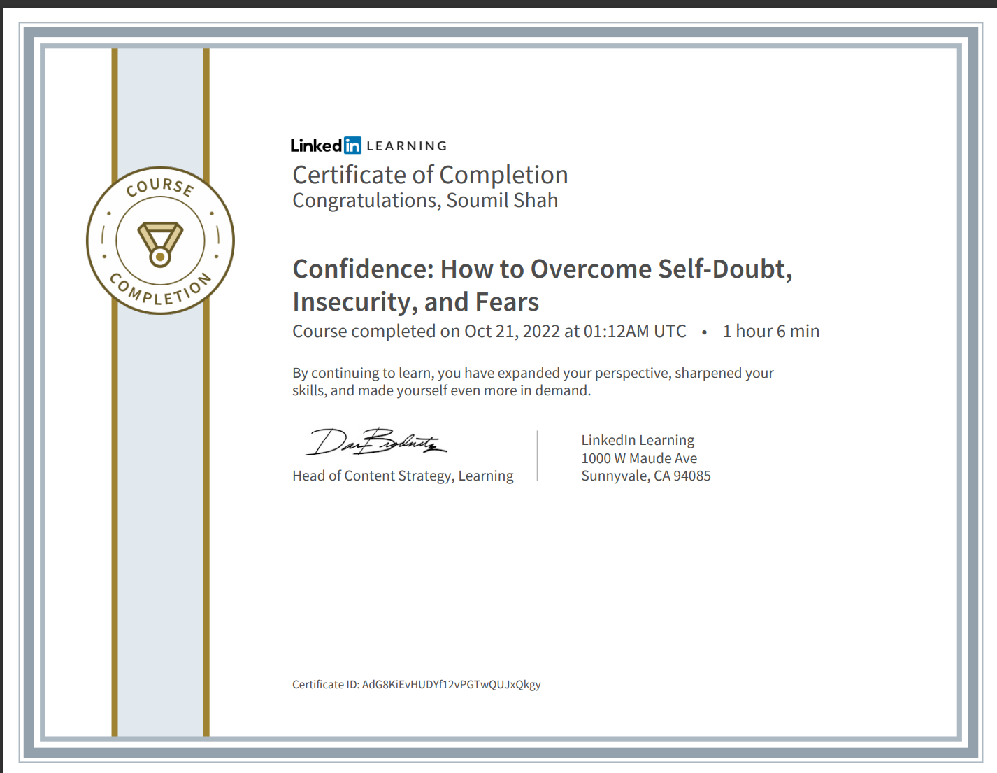 Confidence: How to Overcome Self-Doubt Insecurity, and Fears